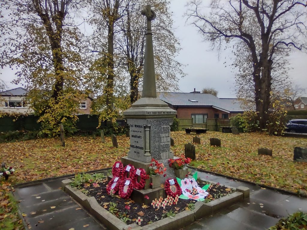 War Memorial Nov 12th 2023 outside Newchurch Parish Church